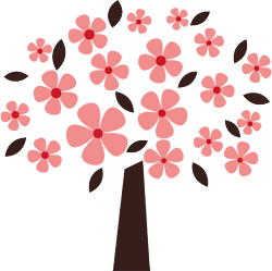 tree clipart flower clip flowering cliparts smiling pink flowers clipground library clipartmag