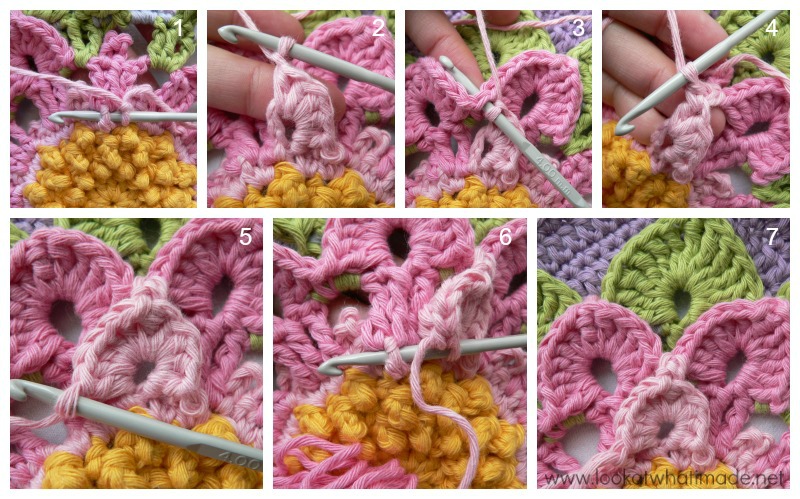 Tina's handicraft : Crocodile Flower Crochet Square Pattern