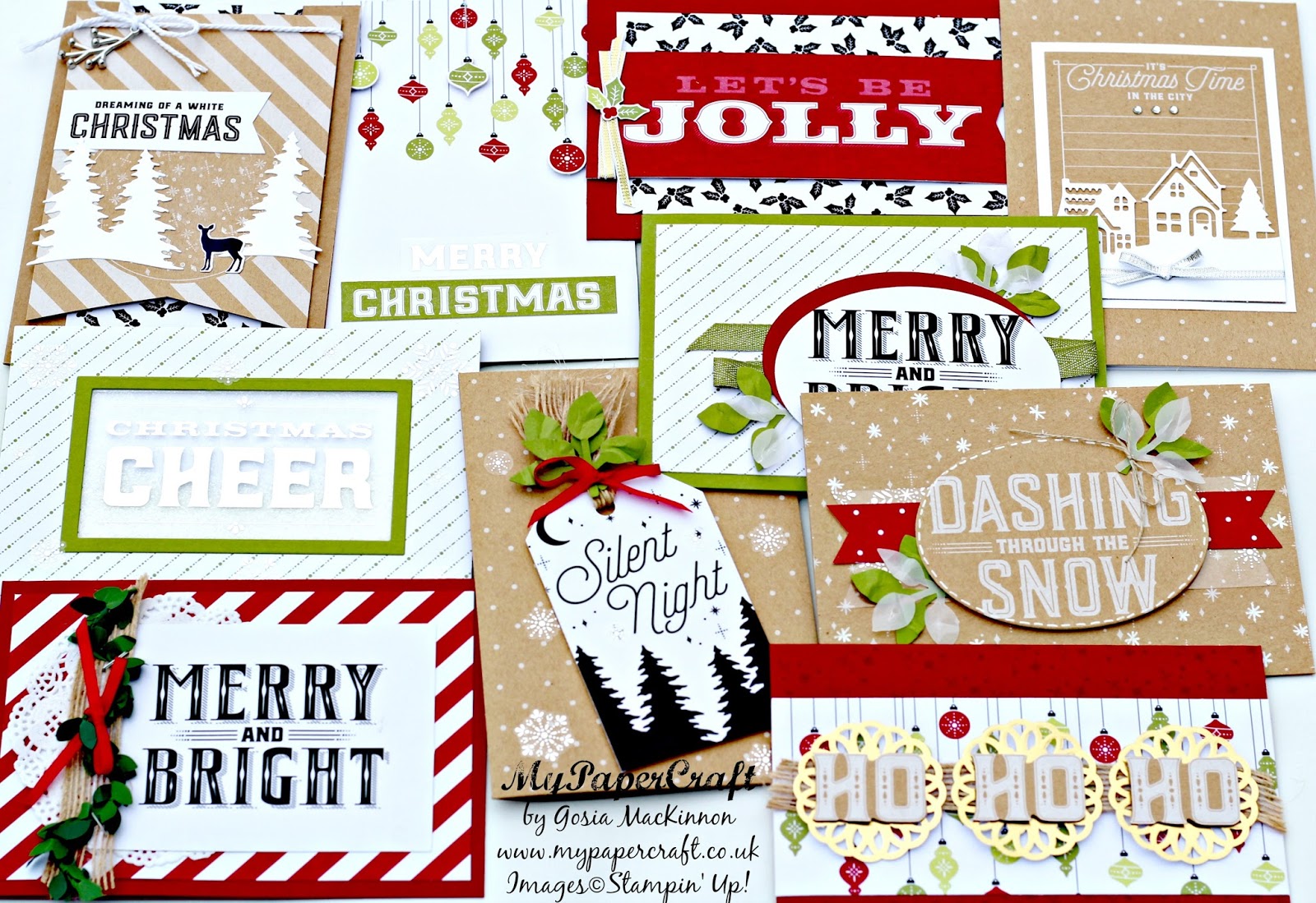 10 CHRISTMAS HANDMADE CARDS 1 KIT FROM STAMPIN' UP! GIVEAWAY