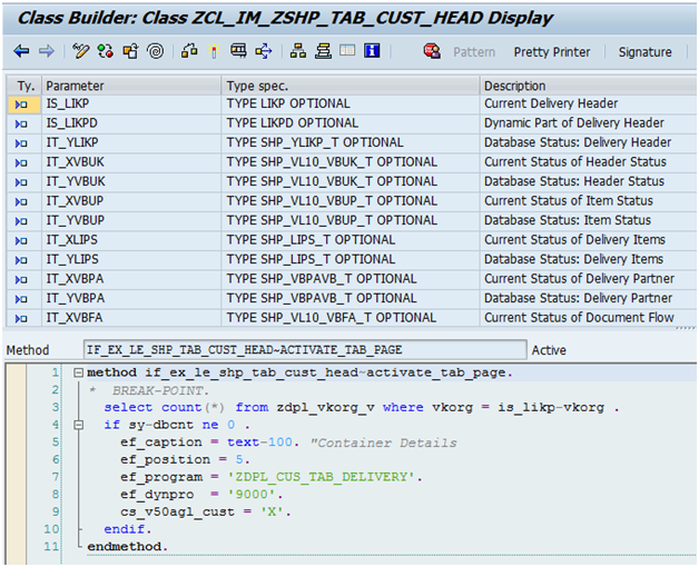 SAP ABAP: BADI: Add Header Custom Fields Tab in VL01N,VL02N,VL03N ...
