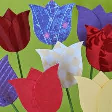 Tulip shaped Invitation or Card. Invitación o Tarjeta con forma de tulipán.
