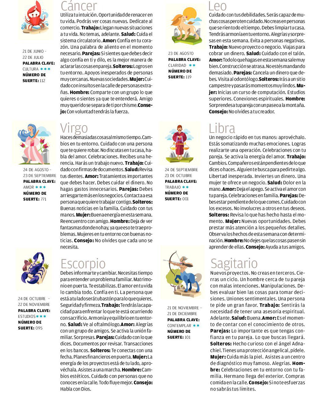 El buscador Místico Horóscopo cancer,leo,virgo,libra,escorpio