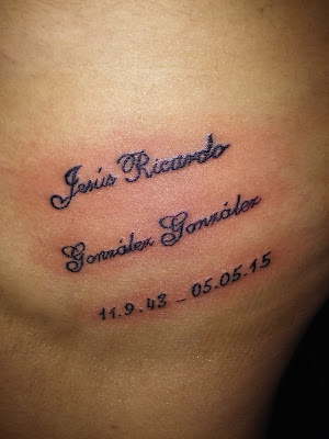 Tatuaje de nombres en las costillas, Jesús, Ricardo