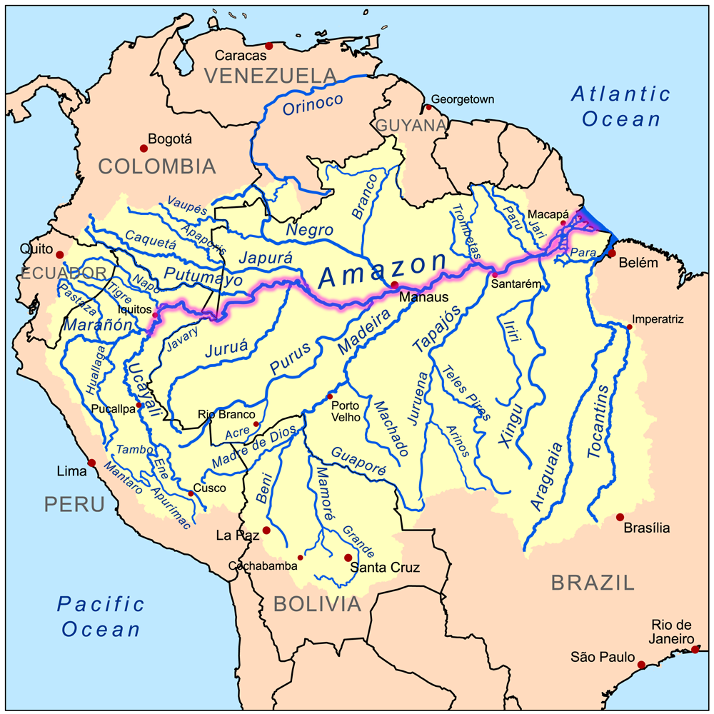 Online Maps: Amazon River Map