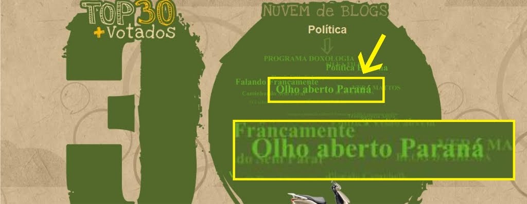 Olho aberto Paraná entre os 30 blogs mais lidos do Brasil em  2010