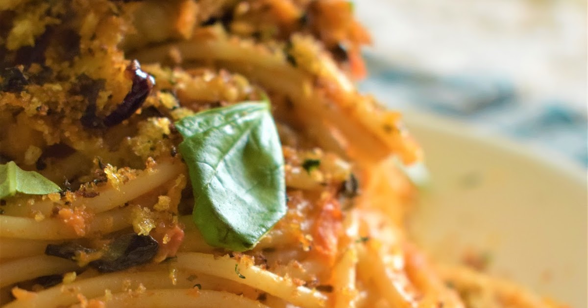 Spaghetti with Baked Eggplant and Pangrattato