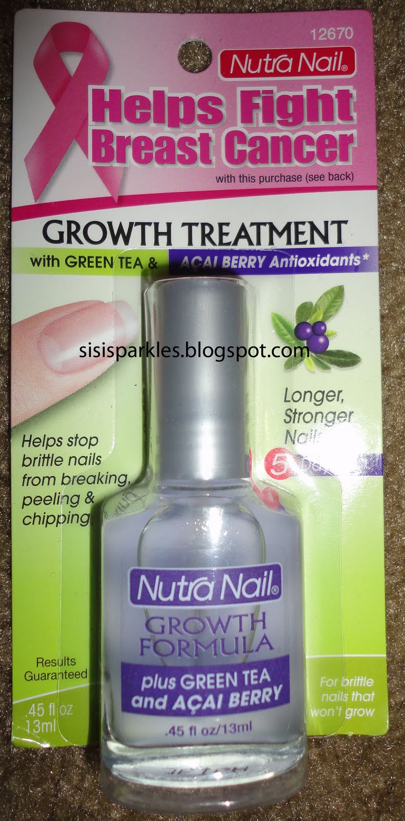 SiSi Sparkles Review + Giveaway Nutra Nail Growth Treatment with