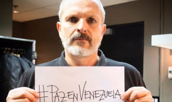 Miguel Bosé pide paz para Venezuela a través de Twitter
