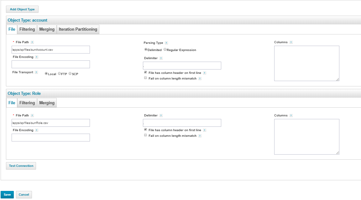 SAILPOINT IDENTITY IQ Delimited File Application Configuration Using OOTB Connector