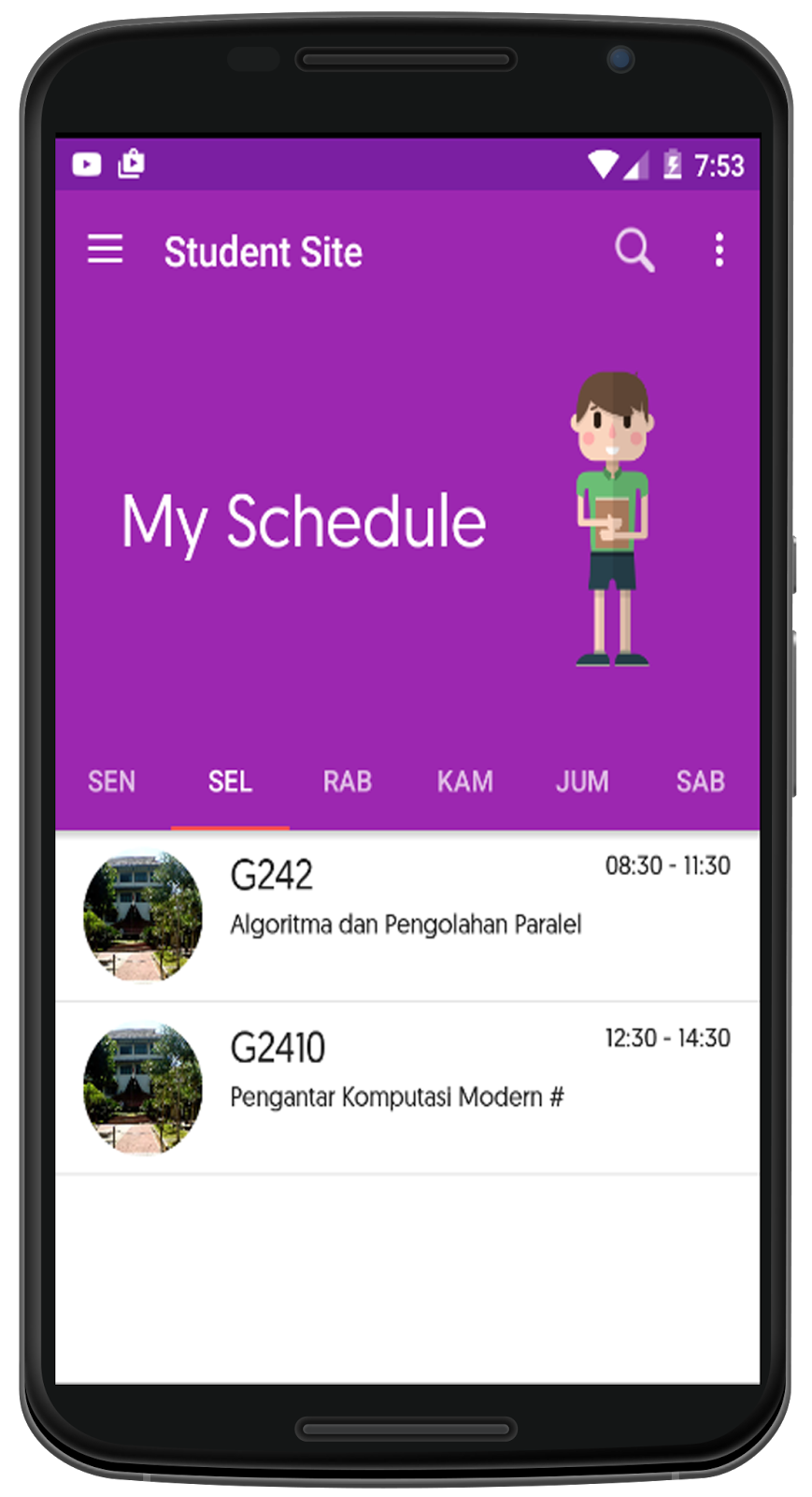 Students website. Mobile site screenshot. student. pupil website.