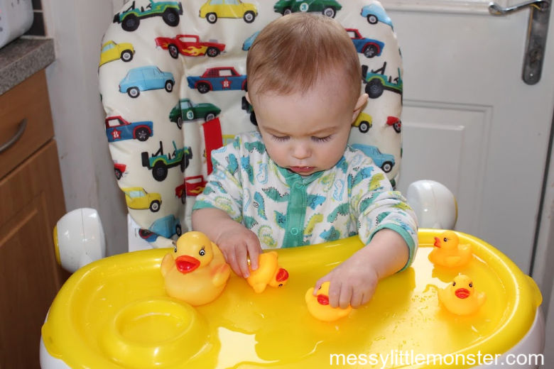 5 little ducks water play activity for babies Messy Little Monster