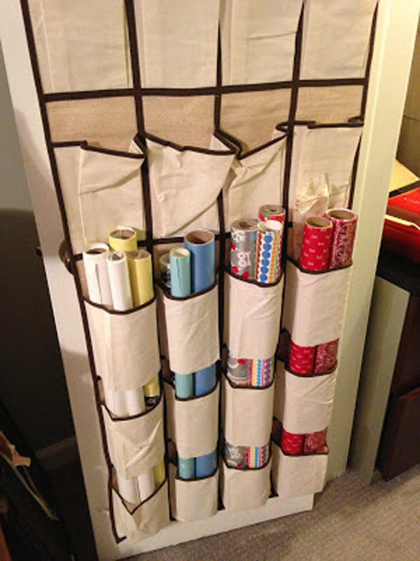 {organizing with style} Genius Wrapping Paper Organizer Ideas | Blue i ...