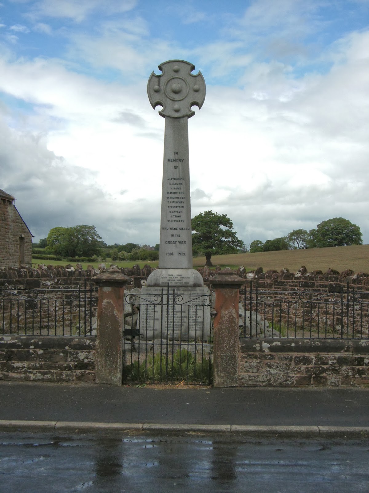WW2 The Second World War Cumwhinton War Memorial, Cumbria