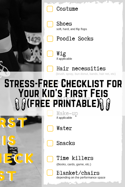  First feis printable checklist of what to bring