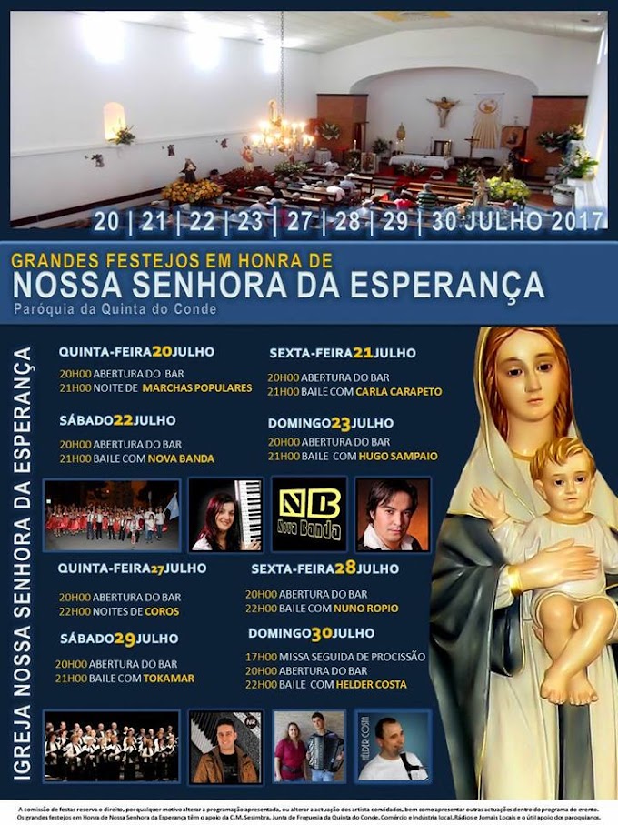 FESTAS NOSSA SENHORA DA ESPERANÇA 2017!