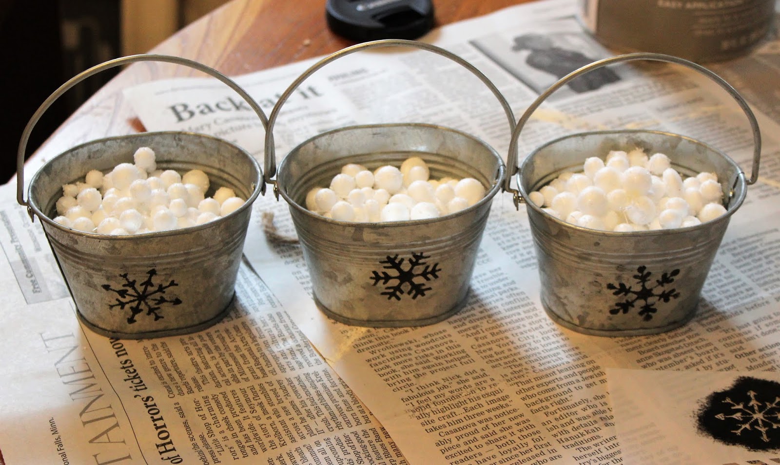 Hobby Lobby Farmhouse Christmas Crafting With Galvanized Pails & Stencils Organized Clutter