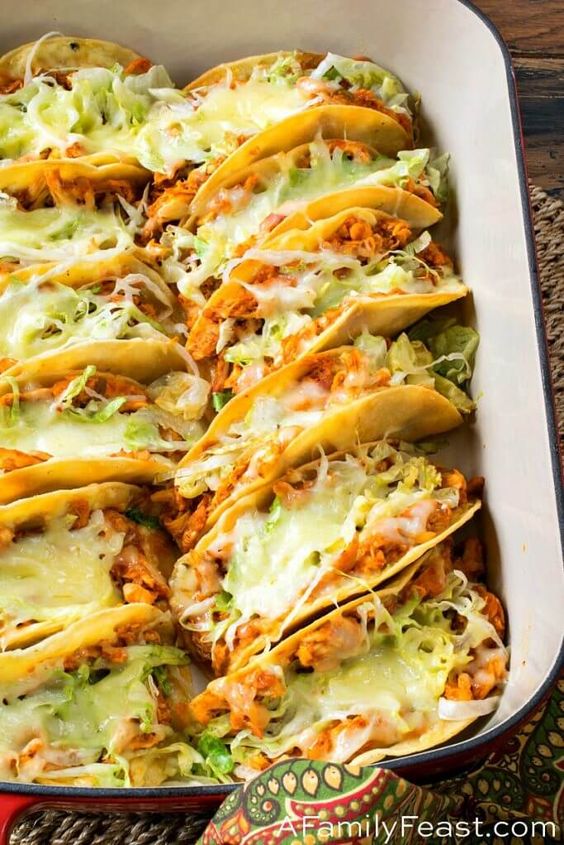 Save lots of time by preparing these tacos with a cooked rotisserie chicken from the supermarket.