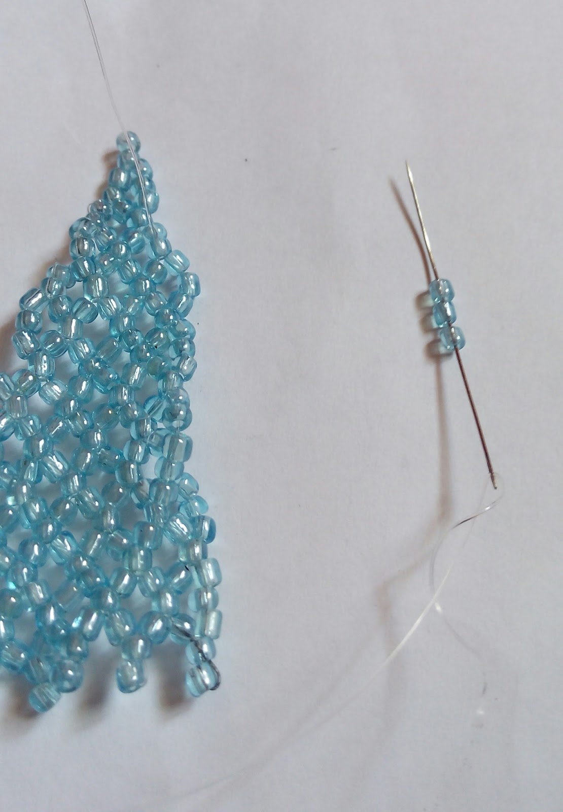 Beadination Beautiful beaded flower using the bead netting technique.