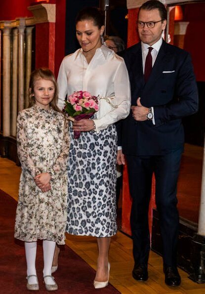 Queen Silvia, Crown Princess Victoria, Prince Daniel and Princess Sofia. Princess Estelle wore Bonpoint maiween floral dress