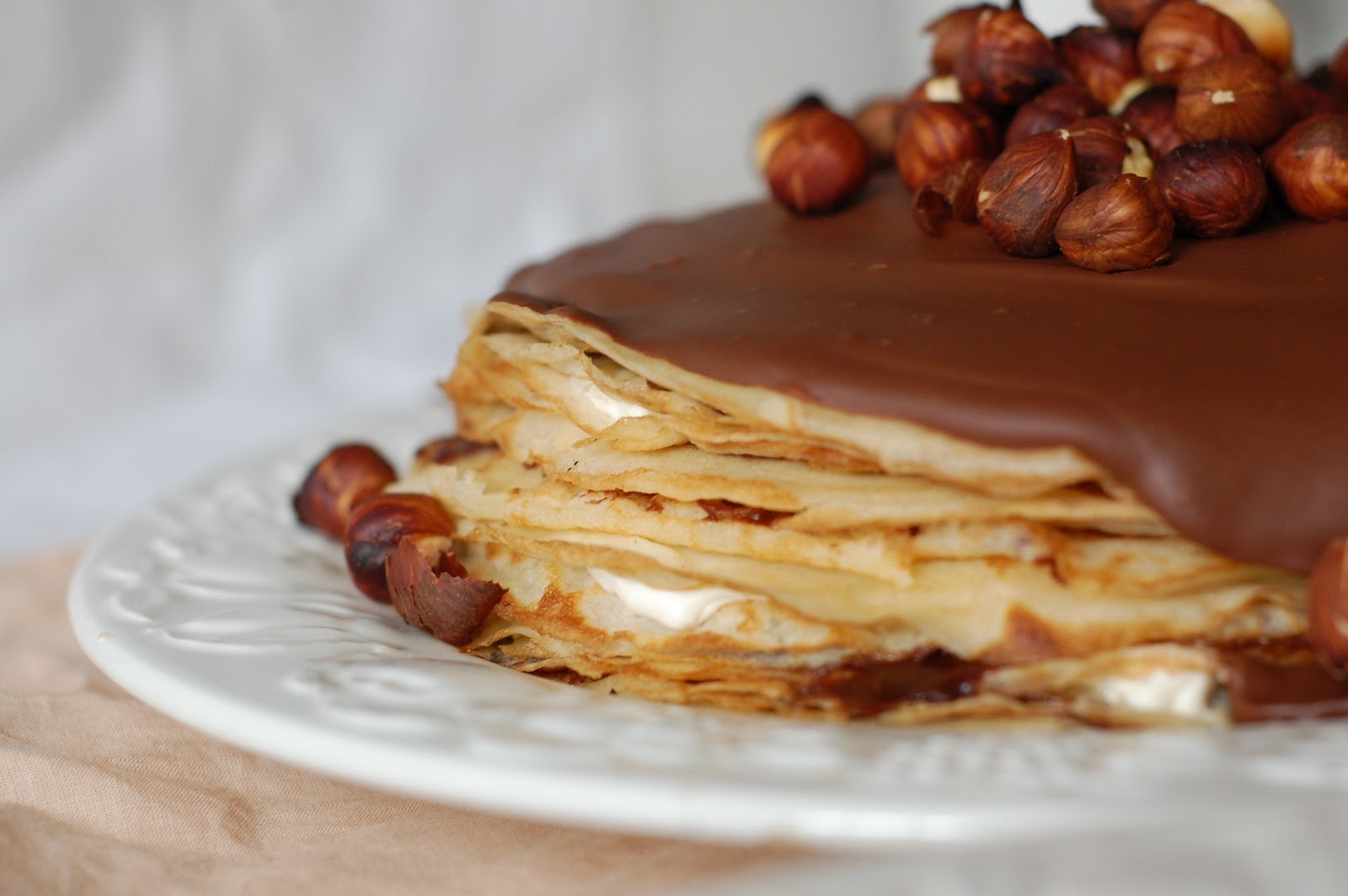...With Love and Cake Nutella and Cream Cheese Crêpe Cake.