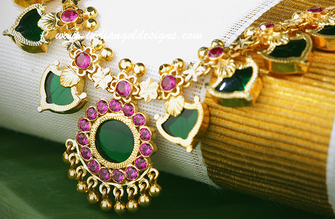 Kalyan jewellers ruby necklace with price Clearance