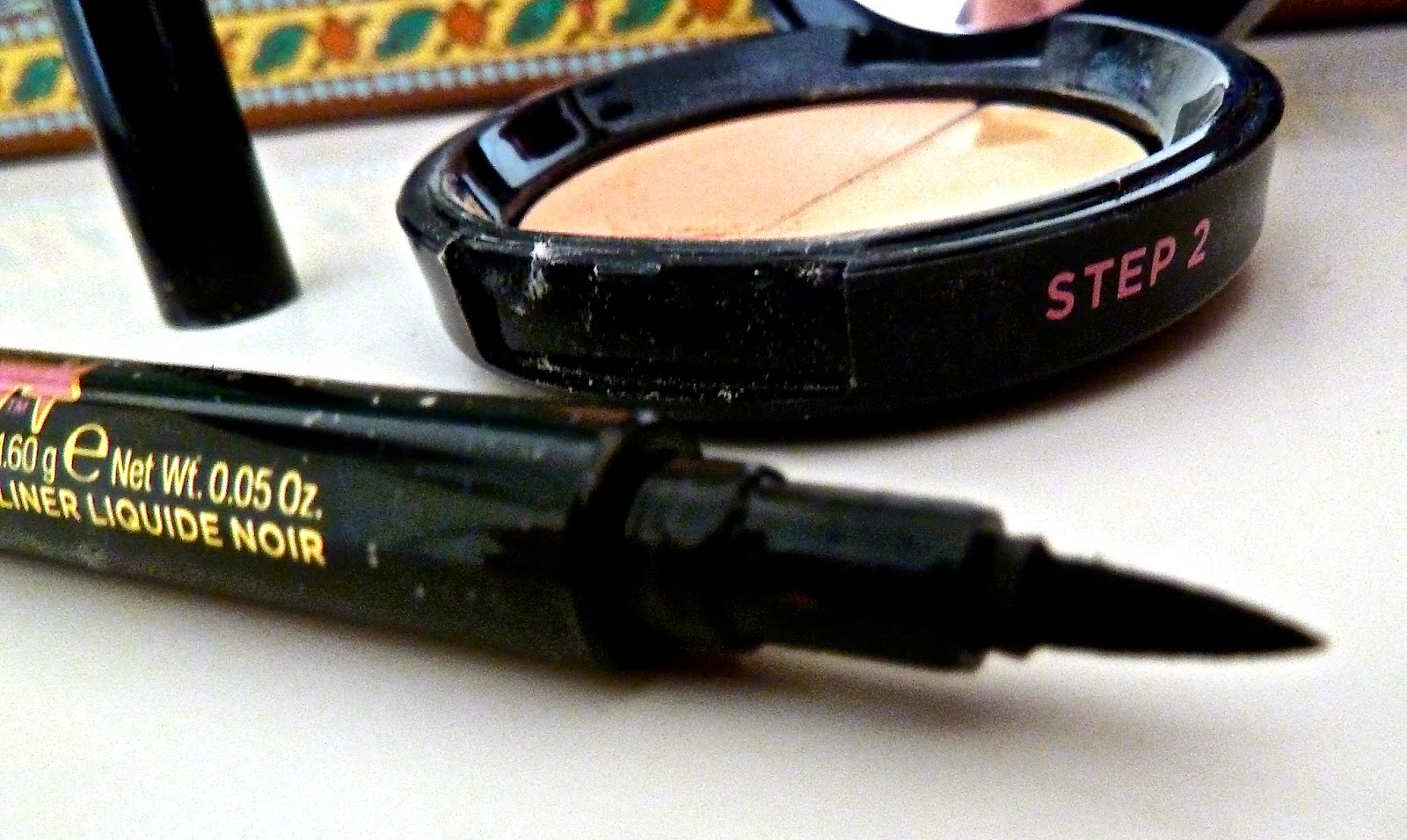 Soap & Glory Kickass Concealer and Supercat Eyeliner Close Ups of Product with lids off