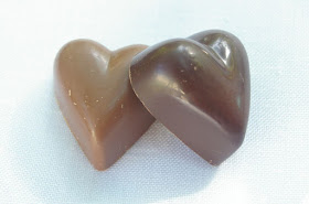 Milk and dark chocolate hearts from the Yarra Valley Chocolaterie