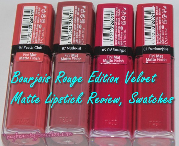 Bourjois Rouge Edition Velvet Lipstick review, swatches - Cosmetopia ...