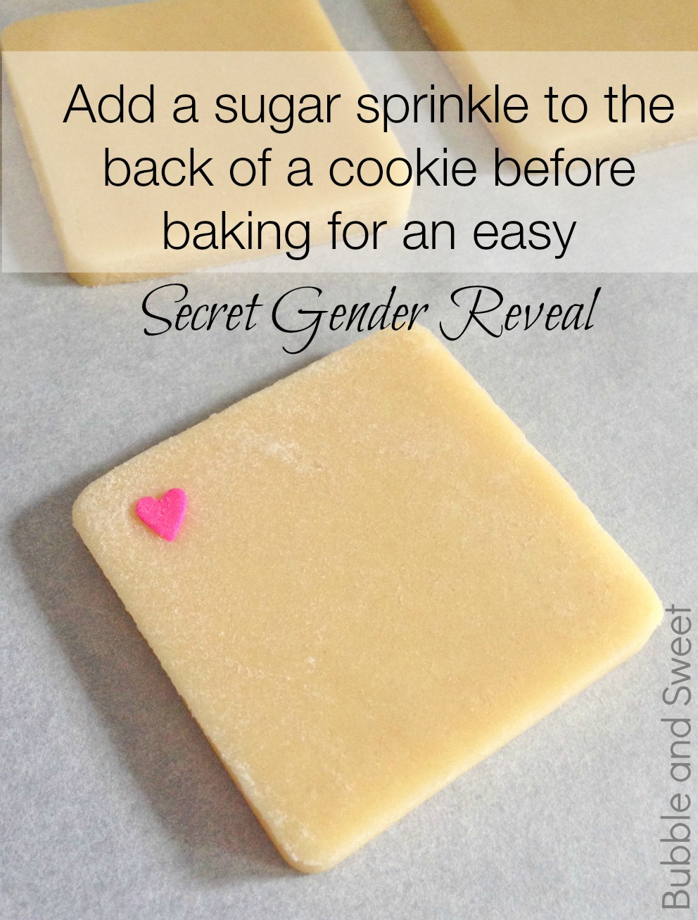 Bubble and Sweet Best gender reveal baby shower cookie idea