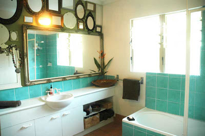 Colourful bathrooms via Apartment Therapy