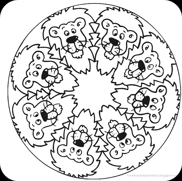 Kids Mandala Page free Download-Kinder Mandala Seite kostenlos