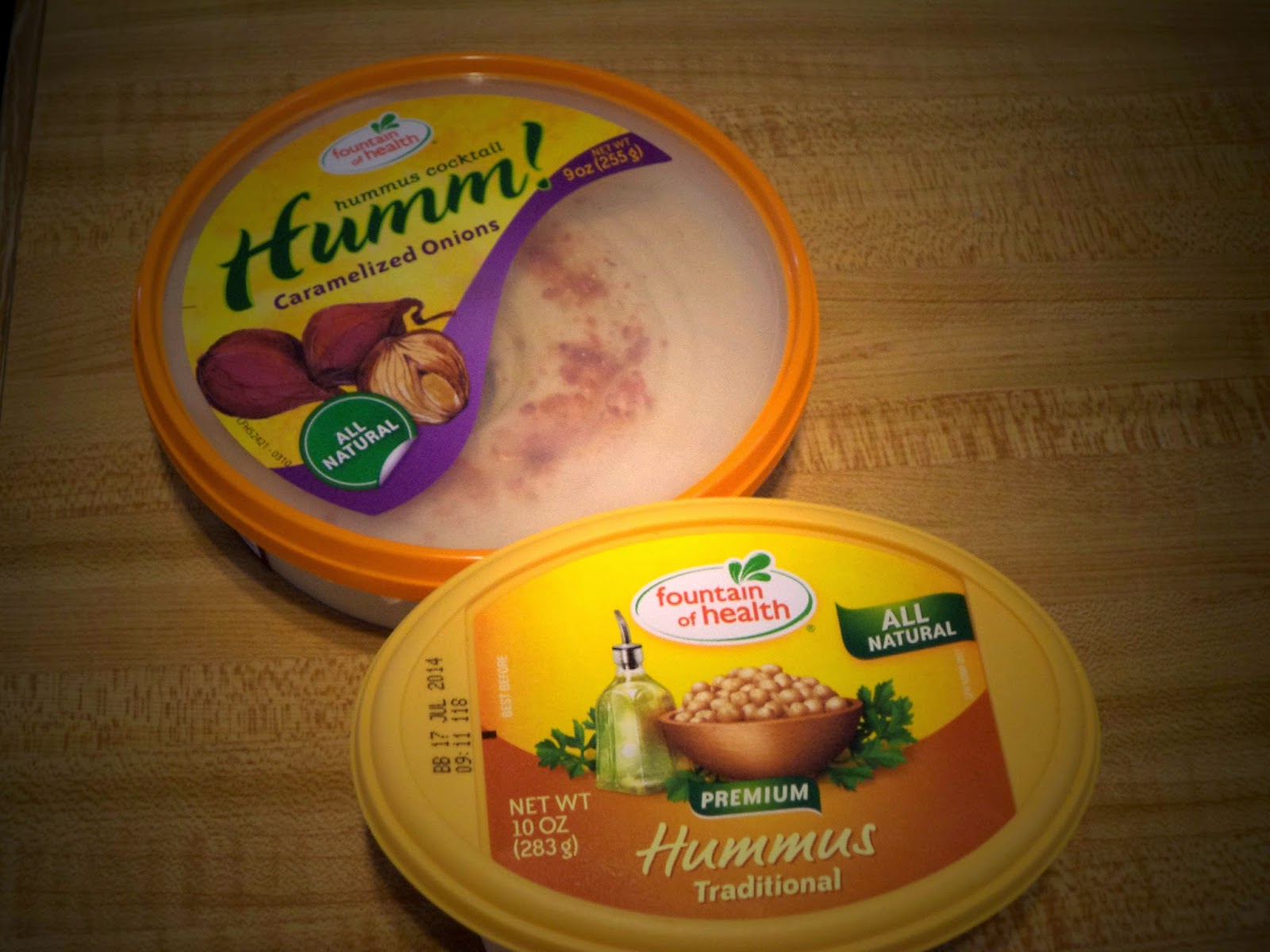 The Vegan Mouse Sunflower Mac n Cheez, Fountain of Health Hummus.