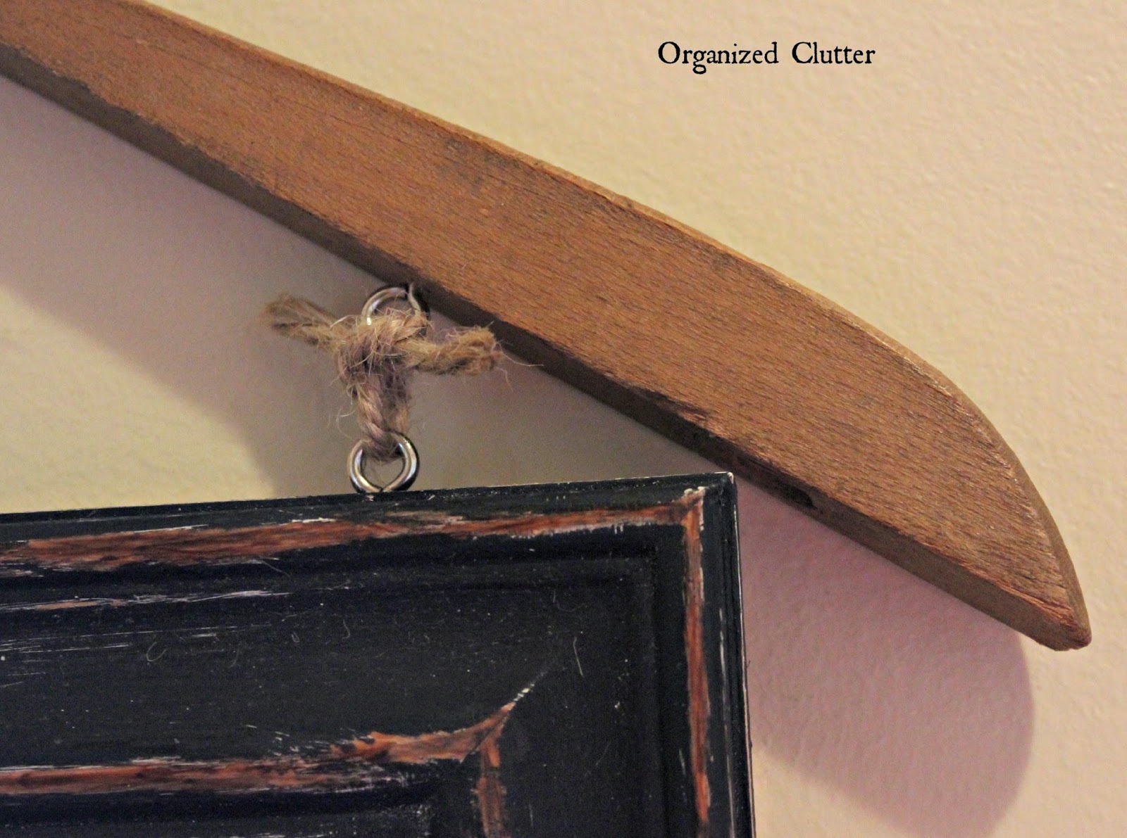 Vintage Clothes Hanger/Frame Photo Display Organized Clutter