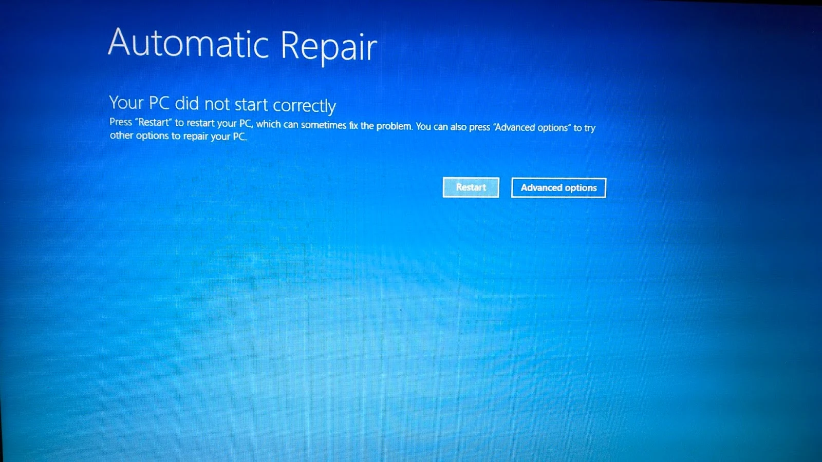 automatic repair windows 10 laptop acer