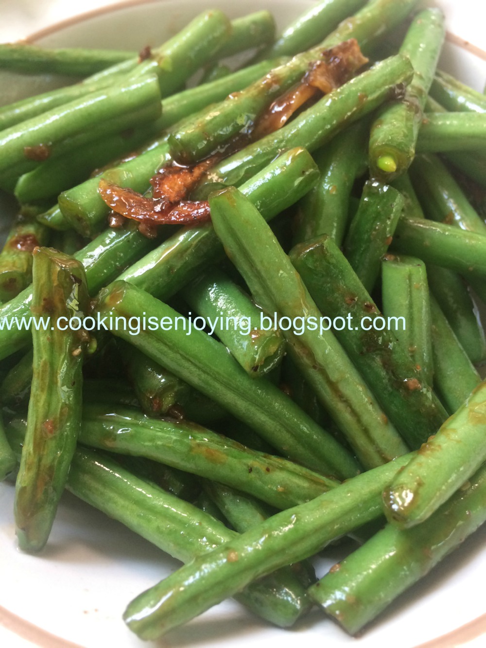 Sauteed Green Bean with Dried Shrimp Simple Dishes
