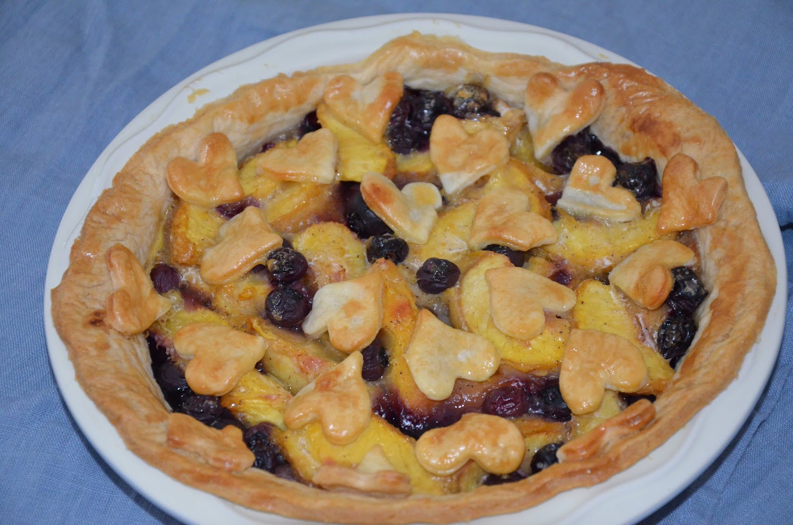 Pfirsich-Blaubeer-Pie - Rezeptra - Food and More