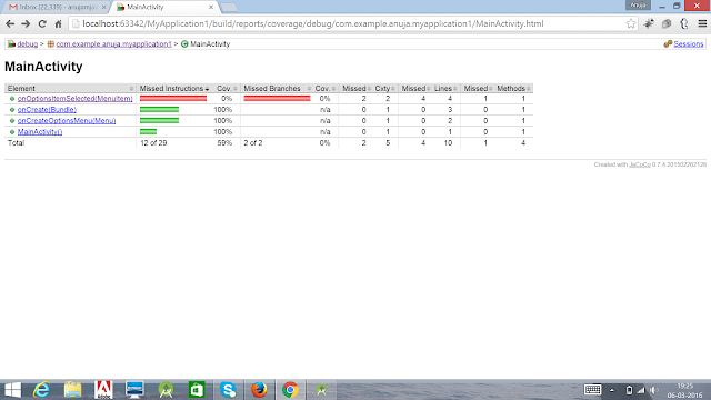 Detailed Code Coverage for Android Application
