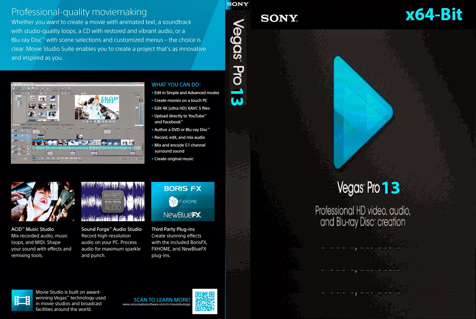Sony Vegas Pro 13 Suite Upgrade (Download) SVDVDS13094 B&H Photo