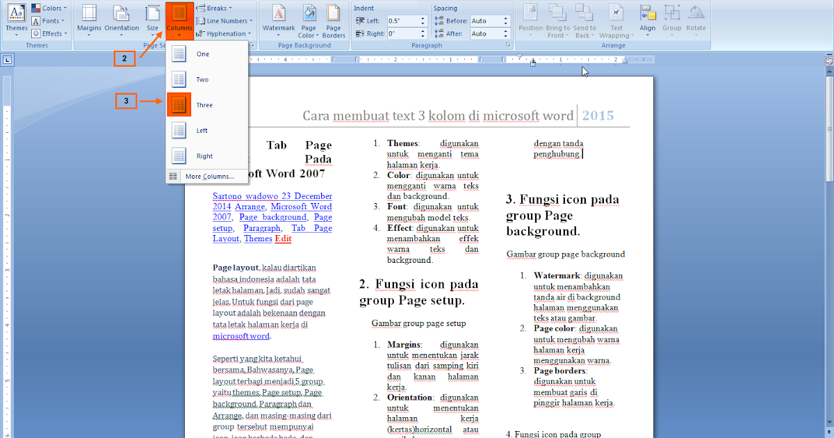 Cara Membuat Text 3 Kolom di Microsoft Word 2007 - MAS TONO
