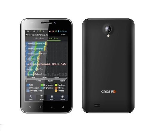 Cross A26 - Handphone Android Dual-core 1GHz dengan Dual SIM  Layar 5 Inci plus Kamera 8 MP