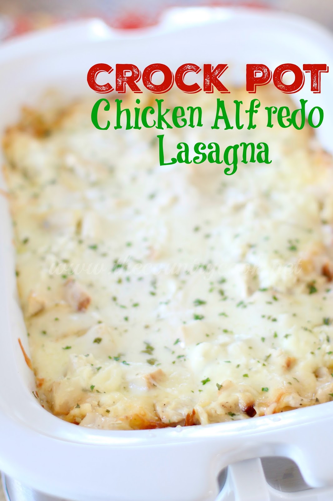 Crock Pot Chicken Alfredo Lasagna The Country Cook