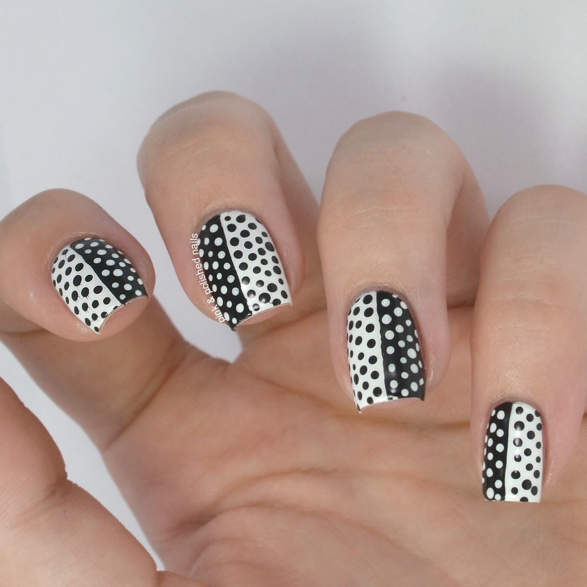 Pink & Polished: 31DC2014 Day 7: B&W Nails