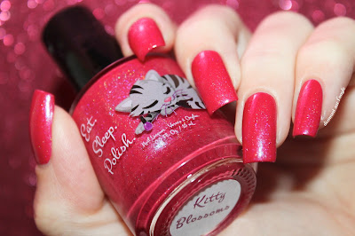 Swatch of the nail polish "Kitty Blossoms" from Eat Sleep Polish Swatch of the nail polish "Kitty Blossoms" from Eat Sleep Polish