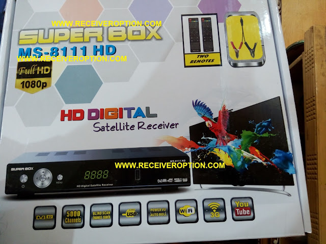 SUPER BOX MS-8111 HD RECEIVER CCCAM OPTION