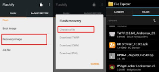 Cari file TWRP yang sudah di download