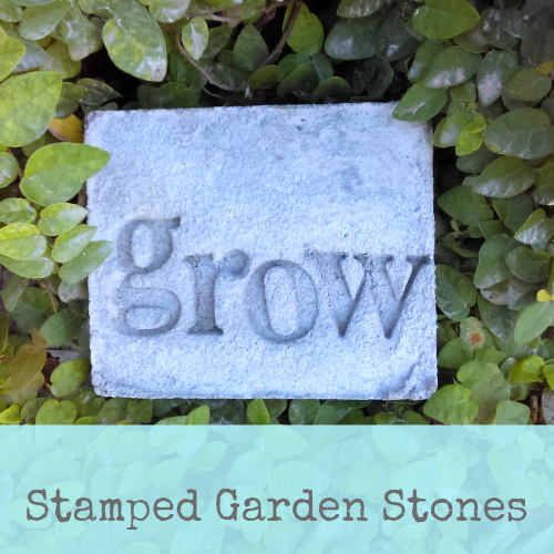 stamped cement garden stones