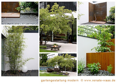 Gartendesign München, Gartendesign modern, Gartendesign mit Stahl, Gartendesign mit Pflanzen, München