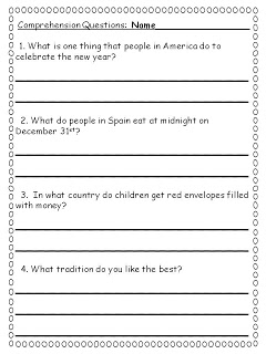 Happy Hearts At Home: Early Elementary New Year&#039;s Day Worksheet Freebie