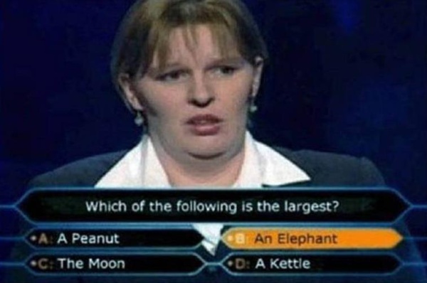 Who Wants to be a Millionaire Woman epic Fail