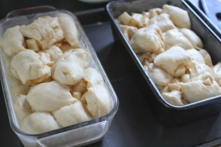 Assembled apple cinnamon loaves